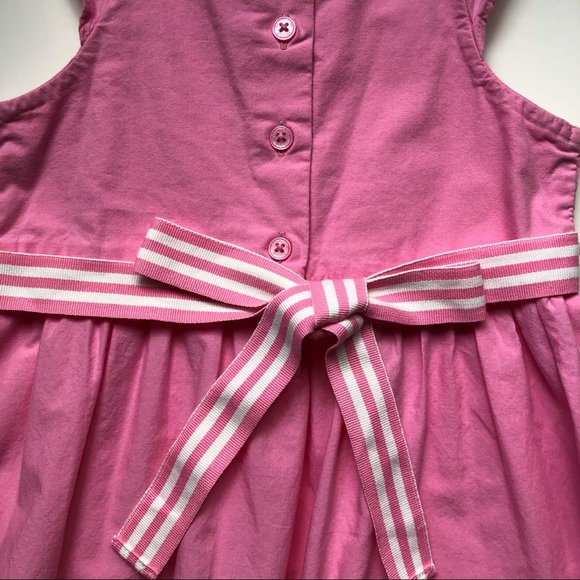 Oshkosh Pink Flutter Eyelet Dress - Girls 5 - Picture 7 of 8